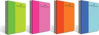 Faber-Castell Bicolor Spiralli Pp(Plastik) Kapak A4 60 Yaprak Çizgisiz Defter 4 Adet