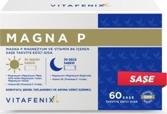 Vitafenix Magna P Magnezyum ve Vitamin B6 İçeren Şase Takviye Edici Gıda 60 Şase