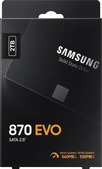 Samsung 870 Evo 2TB 2.5" SATA SSD (560-530MB/s)