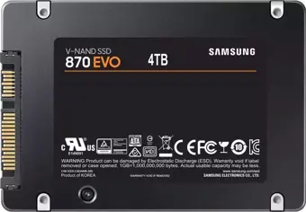 Samsung 870 Evo 4TB 2.5" SATA SSD (560-530MB/s)