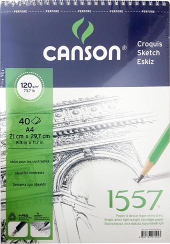 Canson 1557 Eskiz Defteri 120 Gr 40 Yaprak A4 150625