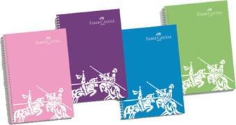 Faber-Castell 5 Bölüm Plastik Kapak Defter Renkli Kenar 200 Yaprak Çizgili 5075400181000