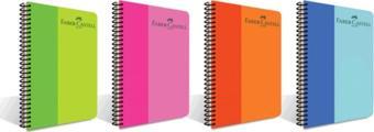 Faber-Castell Bicolor 4 Adet A4 60 Yaprak Çizgisiz Plastik Defter