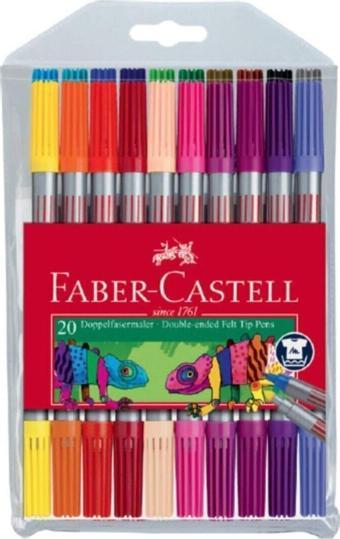 Faber-Castell 20 'Li Çift Taraflı Keçeli Kalem