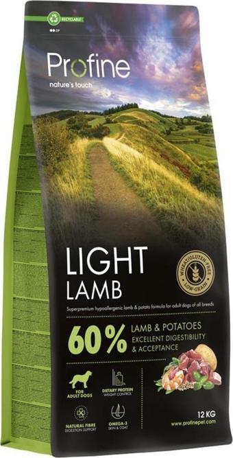 Profine 12kg Gluten Free Adult Lamb Light Glutensiz Diyet Kuzu Etli Yetişkin Köpek Maması