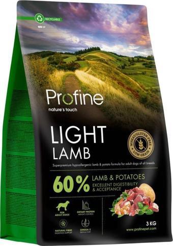 Profine 3kg Gluten Free Adult Lamb Light Glutensiz Diyet Kuzu Etli Yetişkin Köpek Maması