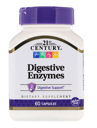 21st Century, Digestive Enzymes, 220mg 60 Capsul.Usa Version.31