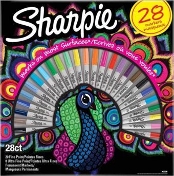 Sharpie Fine Permanent Markör 28Li Tavuskuşu