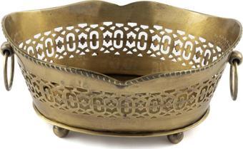 Mikasa Moor Antik Gold Oval Kulplu Kase 22x16x10cm