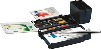 Winsor & Newton W-N COTMAN SULU BOYA SETİ FİELD BOX - KIR TİPİ (12 X YARIM TABLET) LV-WN-0390639