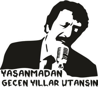 Yaşanmadan Geçen Yıllar Utansın Şarkı Sözü Sticker 24 x 20 Cm