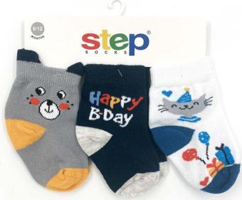 Step 3'lü 3D Cat B-Day Bebek Çorabı 10290