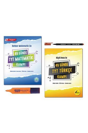 Rehber Matematik 49 Günde Tyt Matematik Kampı - 49 Günde Tyt Türkçe Kampı Set 2 Kitap - 2024 Tayfa - Rehber Matematik