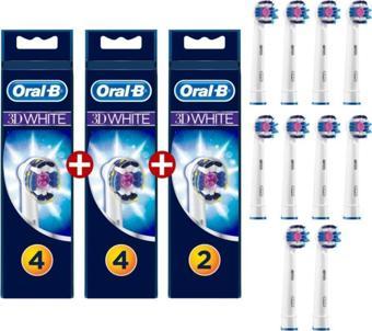 Oral-B 3D White 8'Li Diş Fırçası Yedek Başlığı+3D White 2'Li