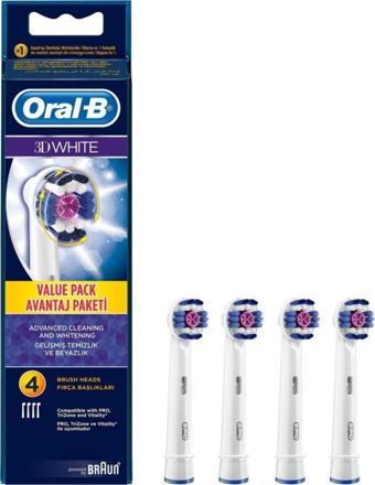 Oral-B Diş Fırçası Yedek Başlığı 3D White 4Lü