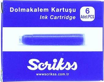 Scrikss Dolmakalem Kartuşu Mavi 6’lı Kutu