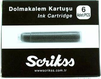 Scrikss Dolmakalem Kartuşu Siyah 6’lı Kutu