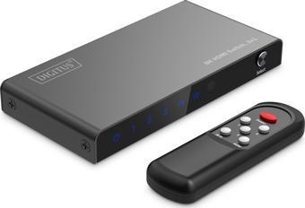 DIGITUS 8K HDMI Switch, 3x1 (3x1 HDMI Switch, 8K/60Hz (4:4:4), HDR, HDCP 2.3 )