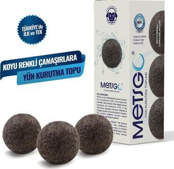 Metsgo Yün Kurutna Topu 3'lü Set (Koyu Renkli Çamaşırlar)