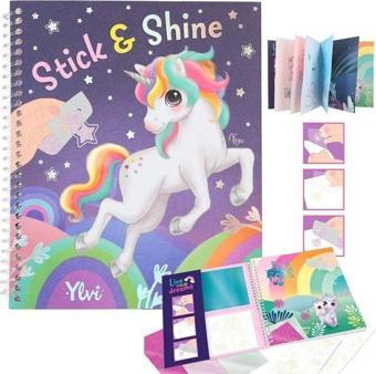 Top Model Unicorn Boyanabilir Şablonlu Stickerli Tasarım Defteri