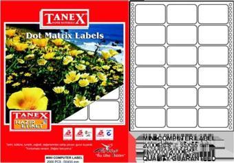 Tanex Sürekli Form Etiket 2000 Li 35X55mm TN001010