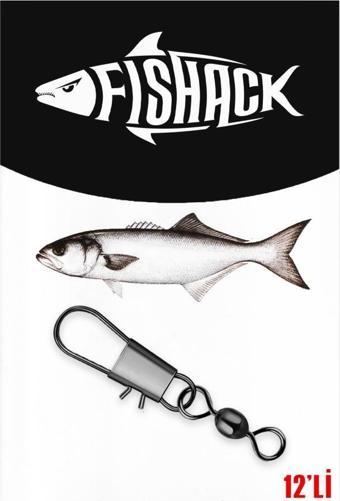 Fishack Paslanmaz Klipsli Fırdöndü Füme No: 6 12'li