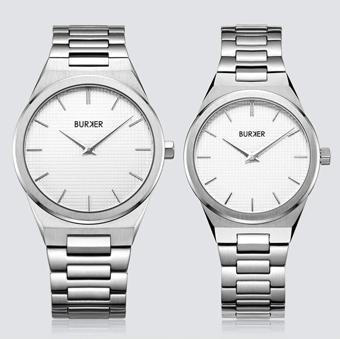 Burker  Adam & Eve Silver White Çift Kol Saati