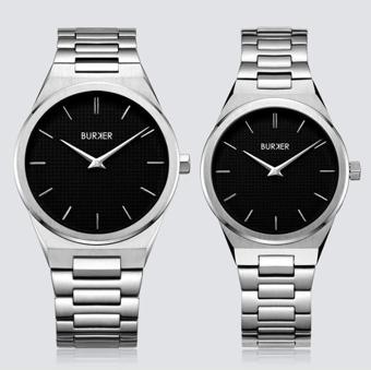 Burker Adam & Eve Silver Black Çift Kol Saati