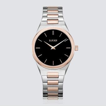 Burker Emma Black Rose Gold Silver Kadin Kol Saati 