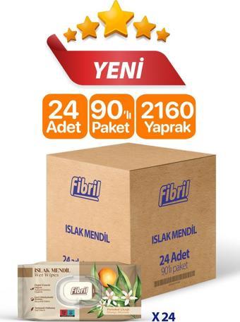 Fibril Portakal Çiçeği Kokulu Islak Mendil 24X90 Lı Paket 2160 Yaprak