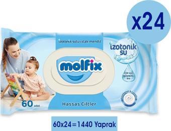 Molfix İzotonik Hassas Ciltler Islak Havlu 60lı x 24 Adet(1440 Yaprak)