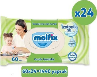 Molfix İzotonik Sulu Islak Mendil Ferah 60lı x 24 adet (1440 Yaprak)