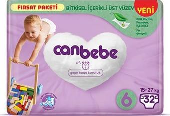 Canbebe Bebek Bezi Fırsat Paketi 6 Beden XL (15-27 Kg) 32 Adet