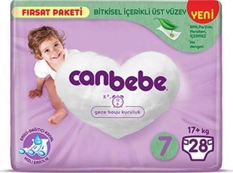 Canbebe Bebek Bezi Fırsat Paketi 7 Beden XXL (17+ Kg) 28 Adet