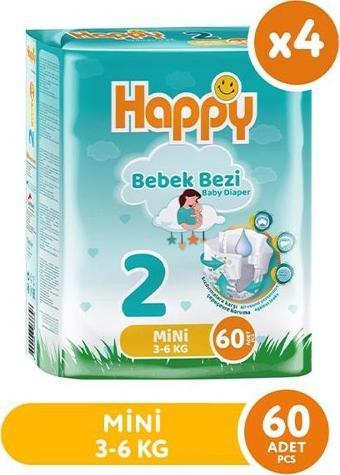 Happy Bebek Bezi Mini 2 No 60 lı x 4 Adet