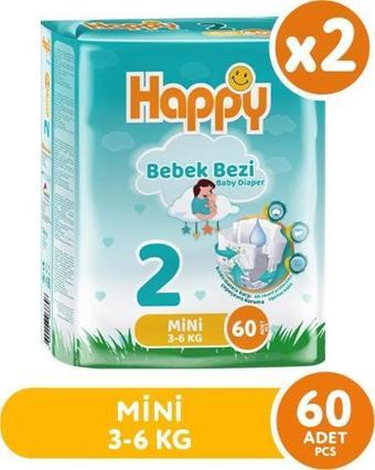 Happy Bebek Bezi Mini 2 No 60 lı x 2 Adet