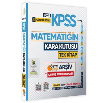 2025 KPSS Kara Kutu Matematik TEK KİTAP ÖSYM Arşiv Çıkmış Soru Bankası Konu Özetli Video/PDF Çözümlü - Karakutu Yayınları