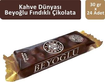 Kahve Dünyası Beyoğlu Sütlü Fındıklı Çikolata 30 gr x 24 Adet