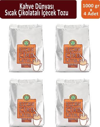 Kahve Dünyası Teneke Sıcak Çikolata 1000 gr x 4 Adet