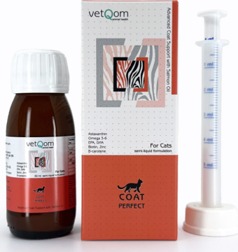 vetQom Kedi Coat Perfect – Deri ve Tüy Sağlığı – 60 ml.