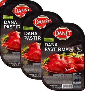 Danet Dana Pastırma Çemeni Sıyrılmış Dilimli 70 g x 3 Adet