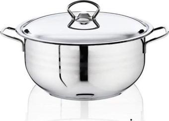 Bestinox 24x12 cm Tel Kulplu Çelik Kapaklı Çelik Derin Tencere-4.75 Litre