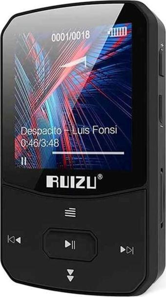 Ruizu X52 MP3 Çalar Bluetooth 5.0 8GB FM Radyo Pedometre Saat