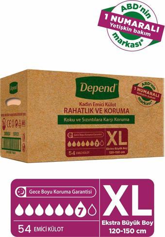 Depend Emici Külot Kadın Extra Büyük 9 lu x 6 Adet