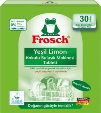 Frosch Yeşil Limonlu Bulaşık Deterjanı Tablet 30 lu