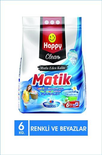 Happy Clean Toz Çamaşır Deterjanı Renkli ve Beyazlar İçin 6 kg