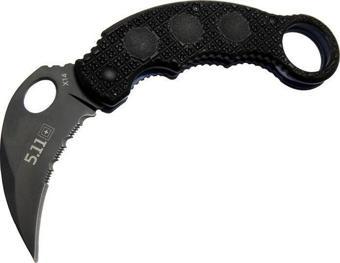 X14 5.11 Siyah Karambit Koleksiyon Çakı 16 cm - Plastik Sap