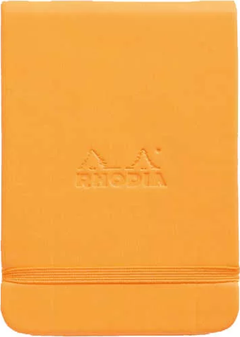 Rhodia Boutique Webnotebook Italyan Deri Kısa Kenarlı Ciltli(Üstten) Çizgili Defter Turuncu Sert Kapak