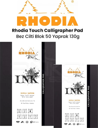 Rhodia Touch Calligrapher Pad Bez Cilti Blok 50 Yaprak 130g