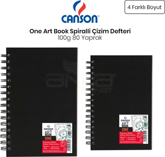 Canson One Art Book Çizim Defteri Spiralli 100g 80 Yaprak